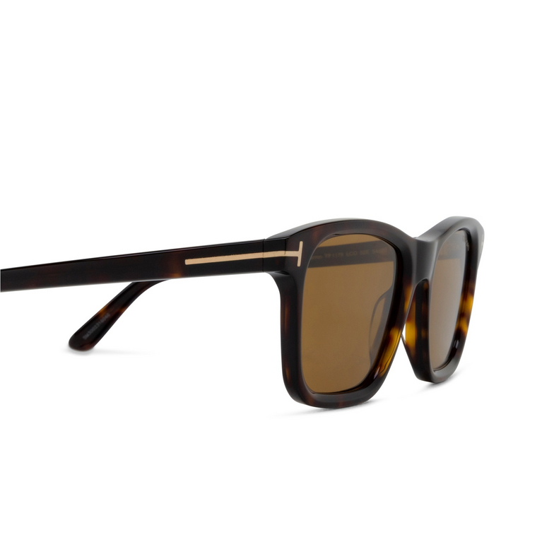 Tom Ford BARRON Sunglasses 52E dark havana - 3/4