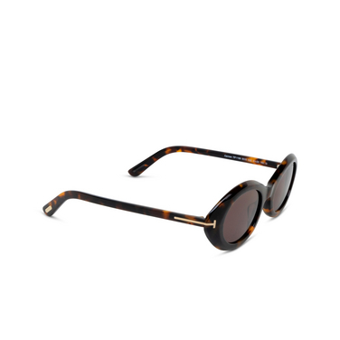 Gafas de sol Tom Ford CARMEN 52E dark havana - Vista tres cuartos