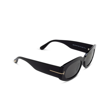 Gafas de sol Tom Ford CIELLE 01A shiny black - Vista tres cuartos