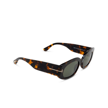 Lunettes de soleil Tom Ford FT1187 52N dark havana - Vue trois quarts