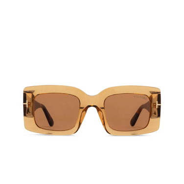 Lunettes de soleil Tom Ford BRIGITTA 45E shiny light brown - Vue de face