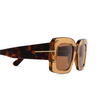 Gafas de sol Tom Ford BRIGITTA 45E shiny light brown - Miniatura del producto 3/4