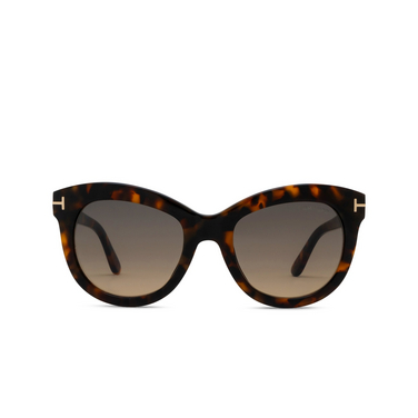 Lunettes de soleil Tom Ford ODETTE 52F dark havana - Vue de face