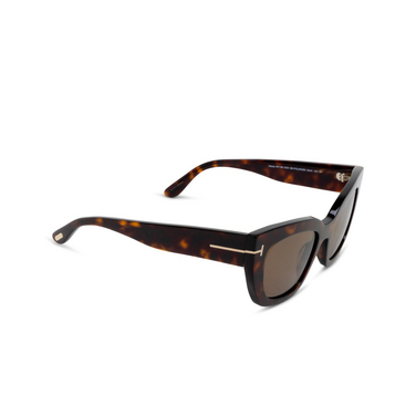 Tom Ford FT1190 Sunglasses 52H dark havana - three-quarters view