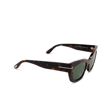 Tom Ford ATHENA Sunglasses 52N dark havana - three-quarters view