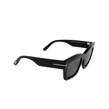 Gafas de sol Tom Ford LUNA 01D shiny black - Vista tres cuartos