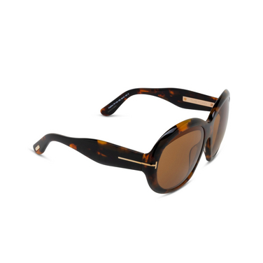 Gafas de sol Tom Ford ANGELLICA 52E dark havana - Vista tres cuartos