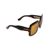 Lunettes de soleil Tom Ford AURORA 52E dark havana - Vignette du produit 2/4