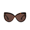 Tom Ford BEATRICE Sunglasses 52E dark havana - product thumbnail 1/4