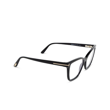 Gafas graduadas Tom Ford FT5812-B 001 shiny black - Vista tres cuartos