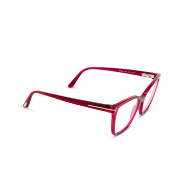 Lunettes de vue Tom Ford FT5812-B 074 fucsia - Vue trois quarts