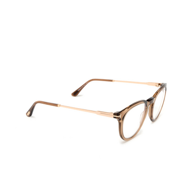 Lunettes de vue Tom Ford FT5905-B 045 light brown - Vue trois quarts