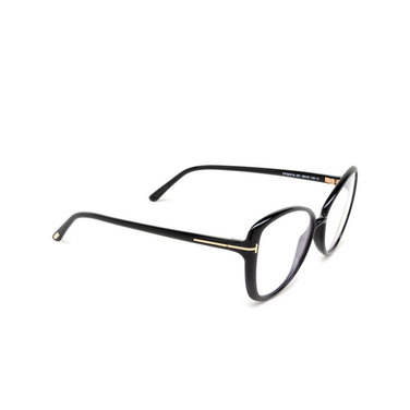 Lunettes de vue Tom Ford FT5907-B 001 shiny black - Vue trois quarts