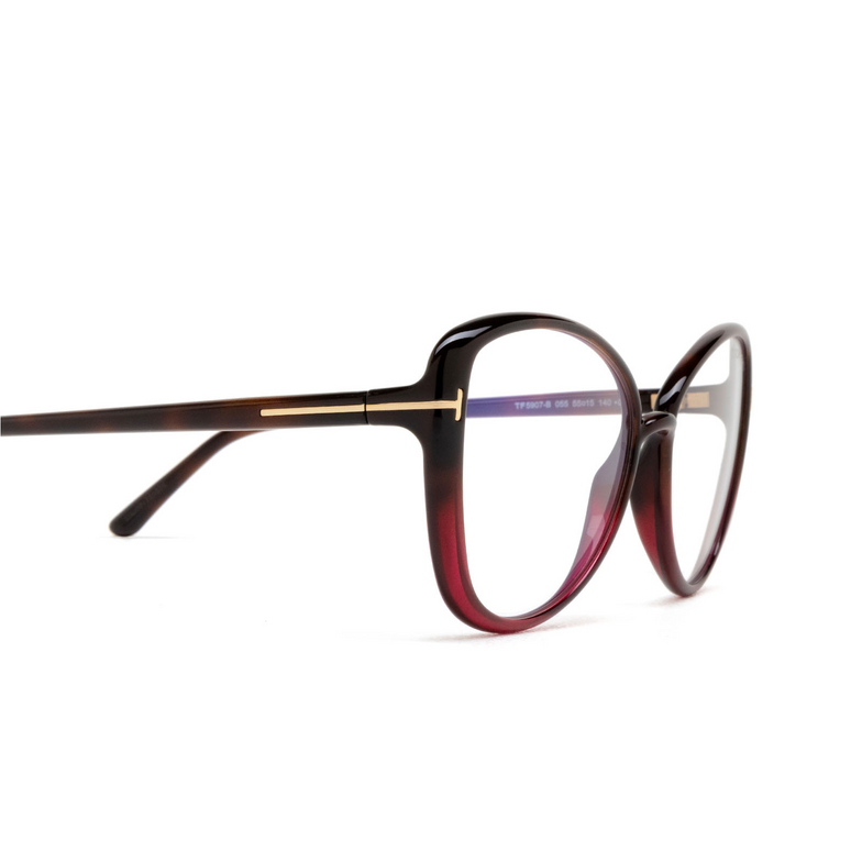 Occhiali da vista Tom Ford FT5907-B 055 coloured havana - 3/4