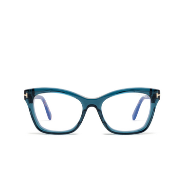 Lunettes de vue Tom Ford FT5909-B 092 shiny turquoise - Vue de face