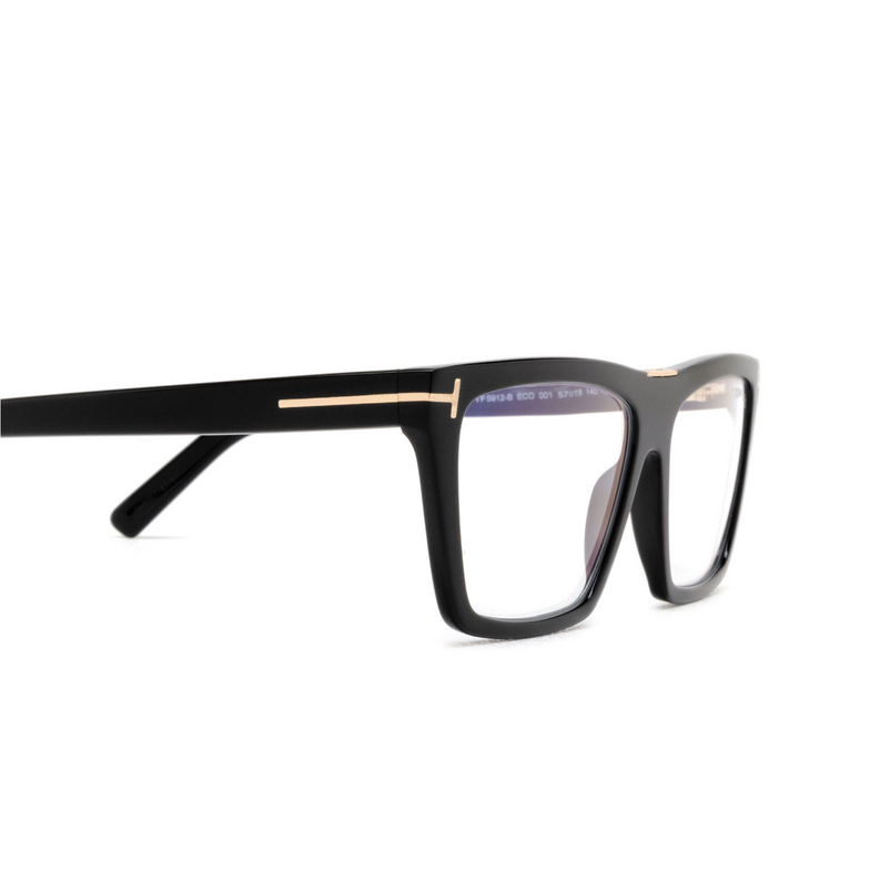 Gafas graduadas Tom Ford FT5912-B 001 shiny black - 3/4