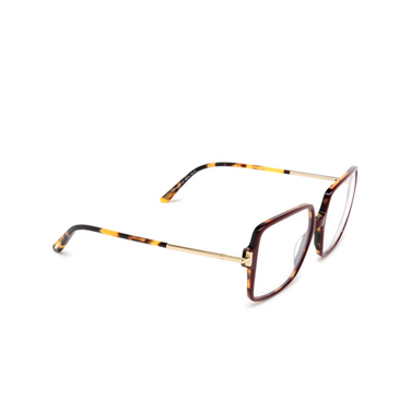 Lunettes de vue Tom Ford FT5915-B 071 bordeaux - Vue trois quarts