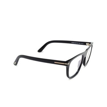 Lunettes de vue Tom Ford FT5939-B 001 shiny black - Vue trois quarts