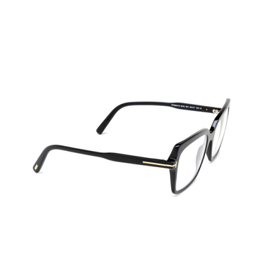 Lunettes de vue Tom Ford FT5947-B 001 shiny black - Vue trois quarts