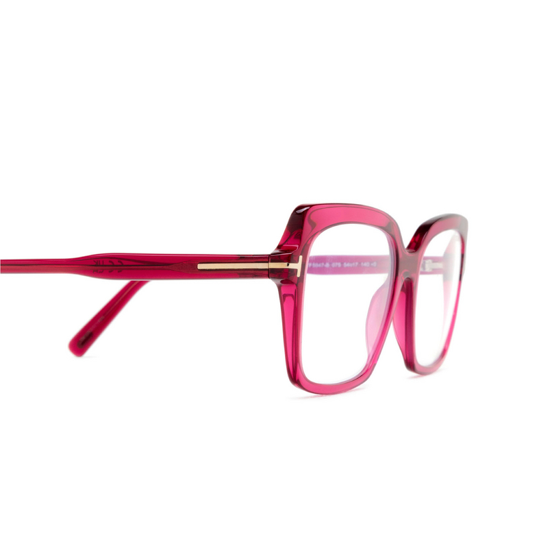 Lunettes de vue Tom Ford FT5947-B 075 shiny dark fuxia - 3/4