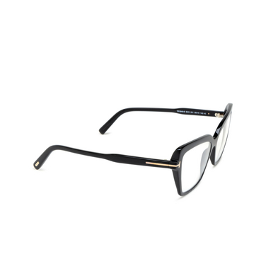 Gafas graduadas Tom Ford FT5948-B 001 shiny black - Vista tres cuartos