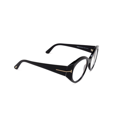 Gafas graduadas Tom Ford FT5950-B 001 shiny black - Vista tres cuartos