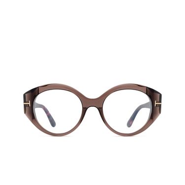 Gafas graduadas Tom Ford FT5950-B 048 shiny dark brown - Vista delantera