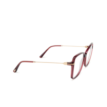 Gafas graduadas Tom Ford FT5953-B 069 shiny bordeaux - Vista tres cuartos