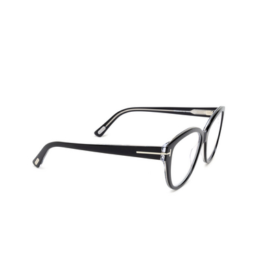 Tom Ford FT5954-B Eyeglasses 003 black / crystal - three-quarters view