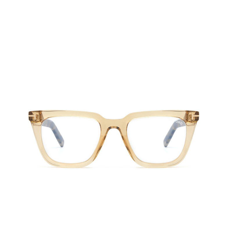 Lunettes de vue Tom Ford FT5963-B 045 shiny light brown - 1/4