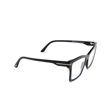 Lunettes de vue Tom Ford FT5964-B 001 shiny black - Vue trois quarts