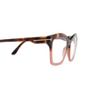 Occhiali da vista Tom Ford FT5965-B 055 havana / monocolor - anteprima prodotto 3/4