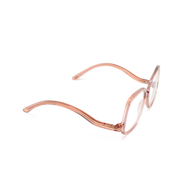 Lunettes de vue Tom Ford FT5968-B 072 shiny light pink - Vue trois quarts