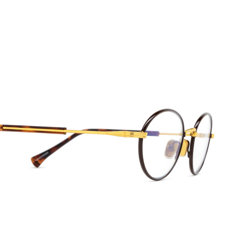 Tom Ford FT5973-B Eyeglasses 050 shiny dark brown / shiny deep gold - 3/4
