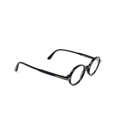 Lunettes de vue Tom Ford FT5975-B 001 shiny black - Vue trois quarts