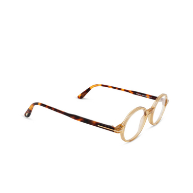 Gafas graduadas Tom Ford FT5975-B 045 blonde havana - Vista tres cuartos