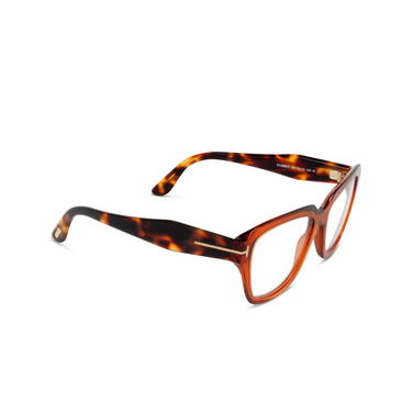 Occhiali da vista Tom Ford FT5988-B 044 shiny light pink / coloured havana - tre quarti