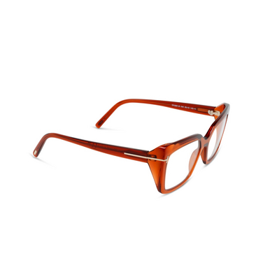 Gafas graduadas Tom Ford FT5991-B 048 shiny dark brown - Vista tres cuartos