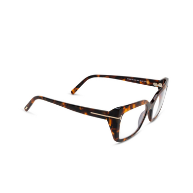 Gafas graduadas Tom Ford FT5991-B 052 dark havana - Vista tres cuartos