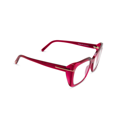 Gafas graduadas Tom Ford FT5992-B 075 shiny dark fuxia - Vista tres cuartos