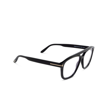 Tom Ford FT6024-B Eyeglasses 001 shiny black - three-quarters view