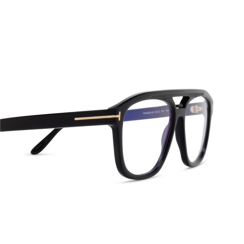 Tom Ford FT6024-B Eyeglasses 001 shiny black - 3/4