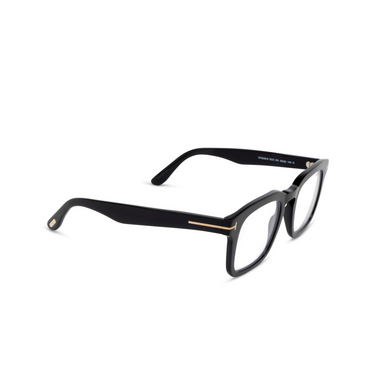 Gafas graduadas Tom Ford FT6025-B 001 shiny black - Vista tres cuartos