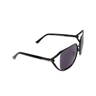 Tom Ford GOLDIE Sunglasses 01A shiny black - three-quarters view