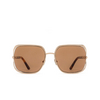 Lunettes de soleil Tom Ford GOLDIE 28E shiny rose gold - Vignette du produit 1/4