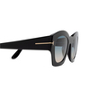 Lunettes de soleil Tom Ford GUILLIANA 01P shiny black - Vignette du produit 3/4