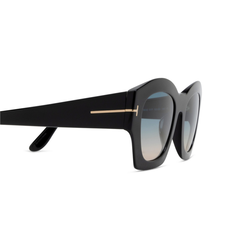 Lunettes de soleil Tom Ford GUILLIANA 01P shiny black - 3/4