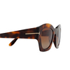 Lunettes de soleil Tom Ford GUILLIANA 53F blonde havana - Vignette du produit 3/4