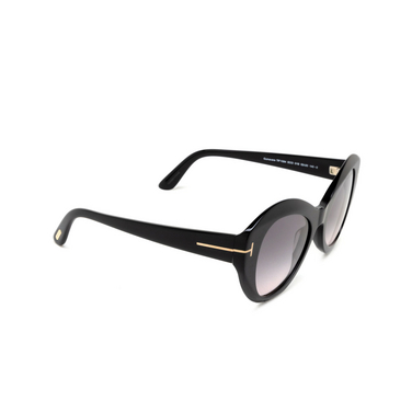 Tom Ford GUINEVERE Sunglasses 01B shiny black - three-quarters view