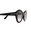 Lunettes de soleil Tom Ford GUINEVERE 01B shiny black - Vignette du produit 3/4